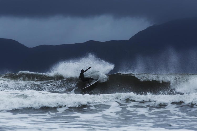 Cold Atlantic swell, Lofoten Islands, Norway